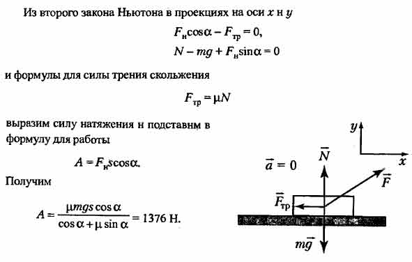 Пользуясь рисунком запишите второй закон ньютона для сил действующих на тело в проекциях